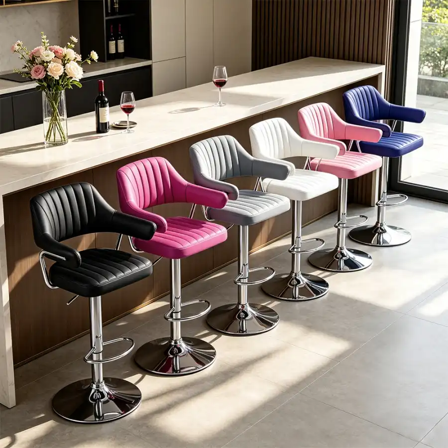 leather swivel bar stool